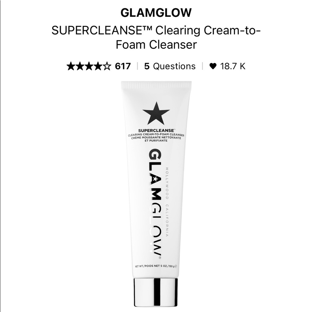 Glam glow cleanser